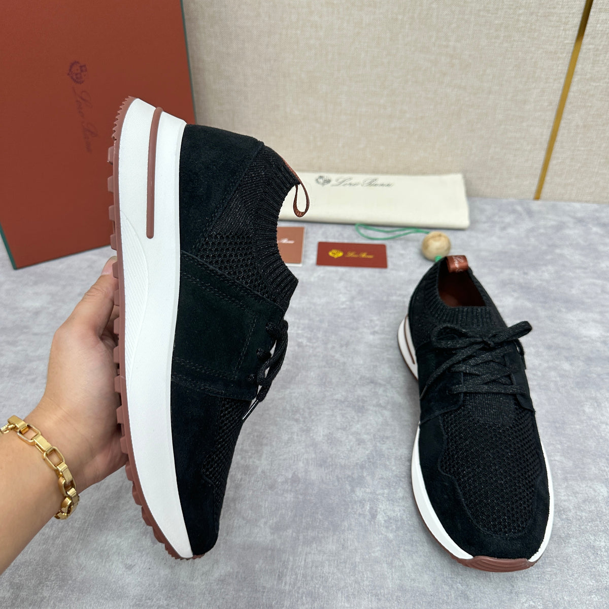 Grey, Blue, Pink and Black Shoes - FashionHype.xyz