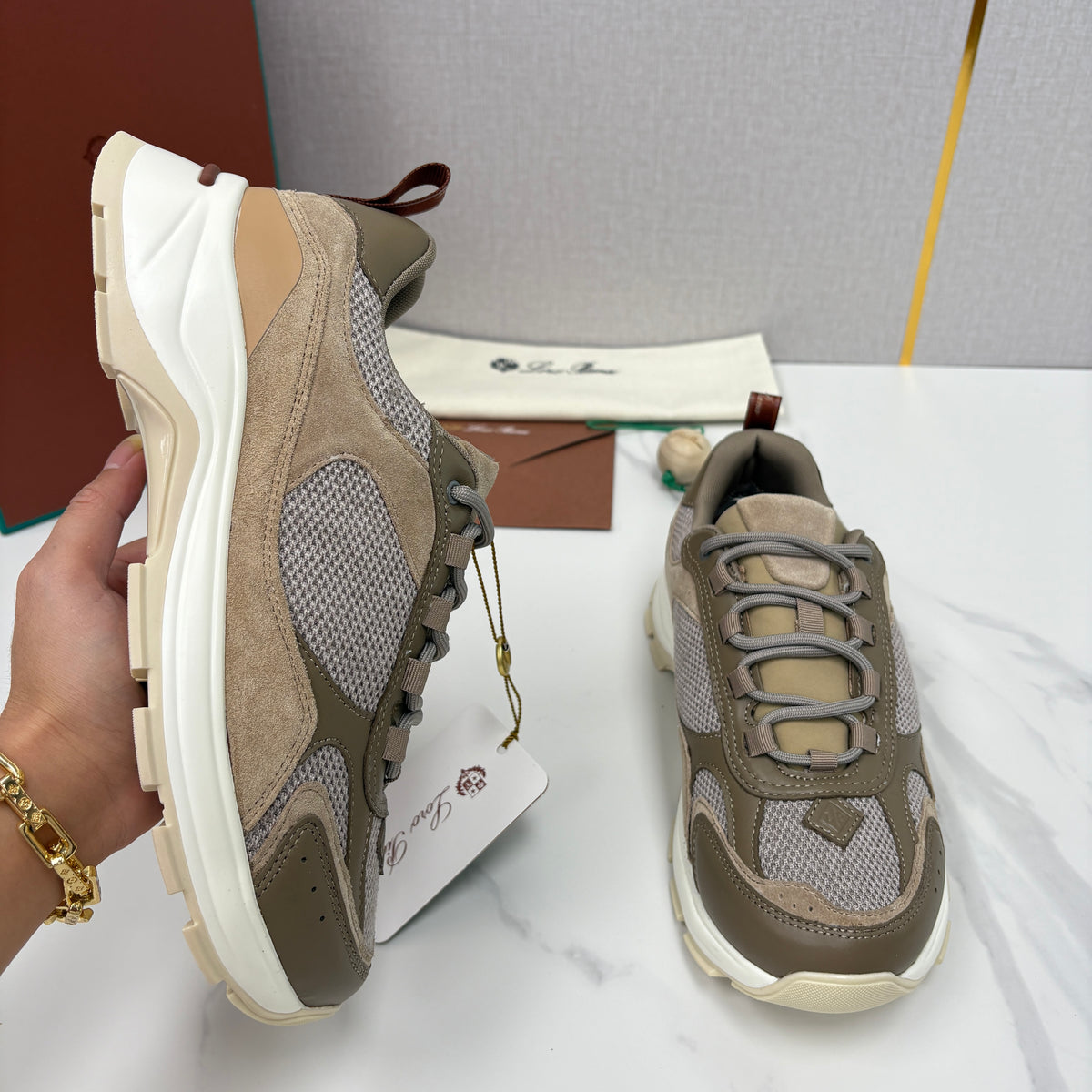 Off-white grey, Dark grey and Brown grey Shoes