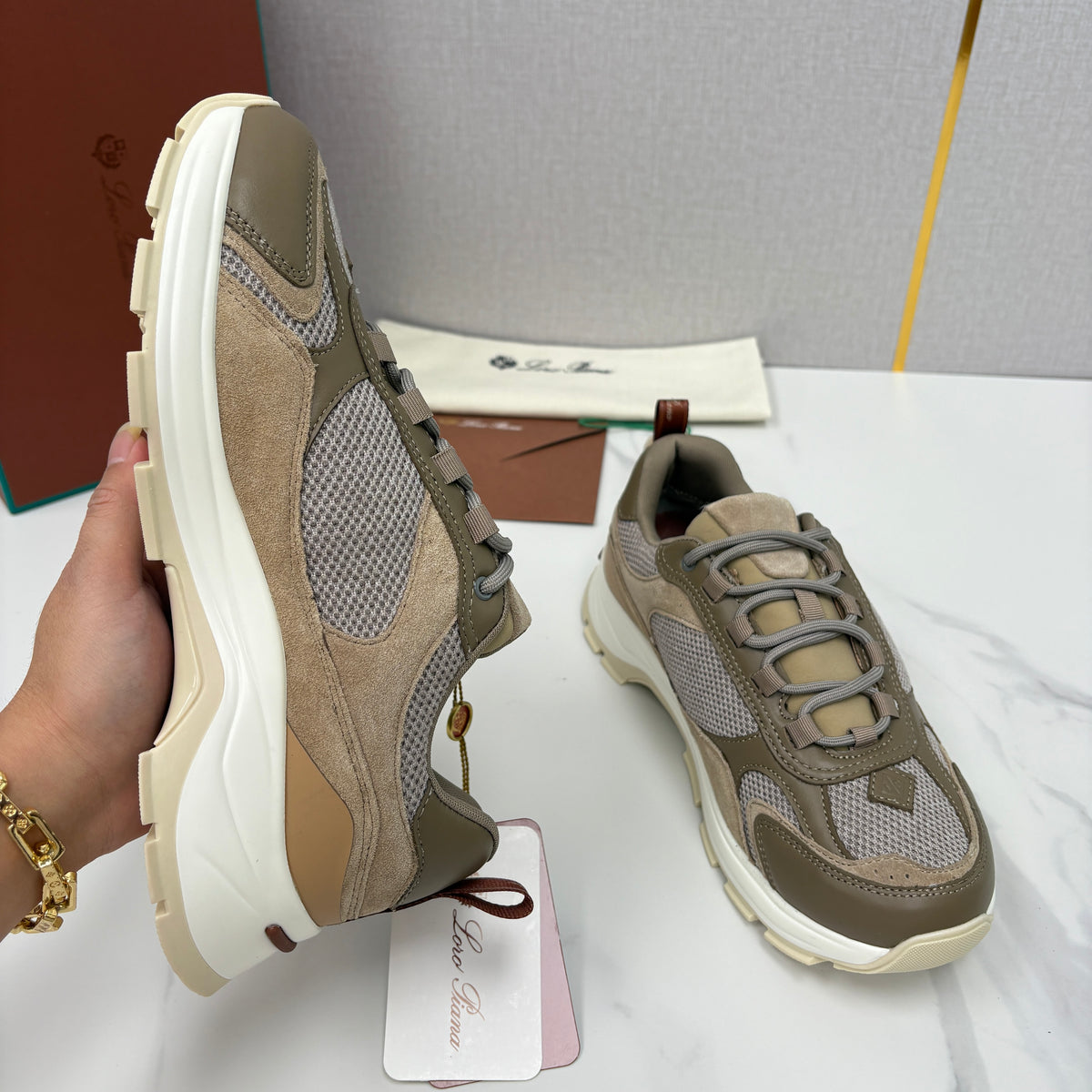 Off-white grey, Dark grey and Brown grey Shoes