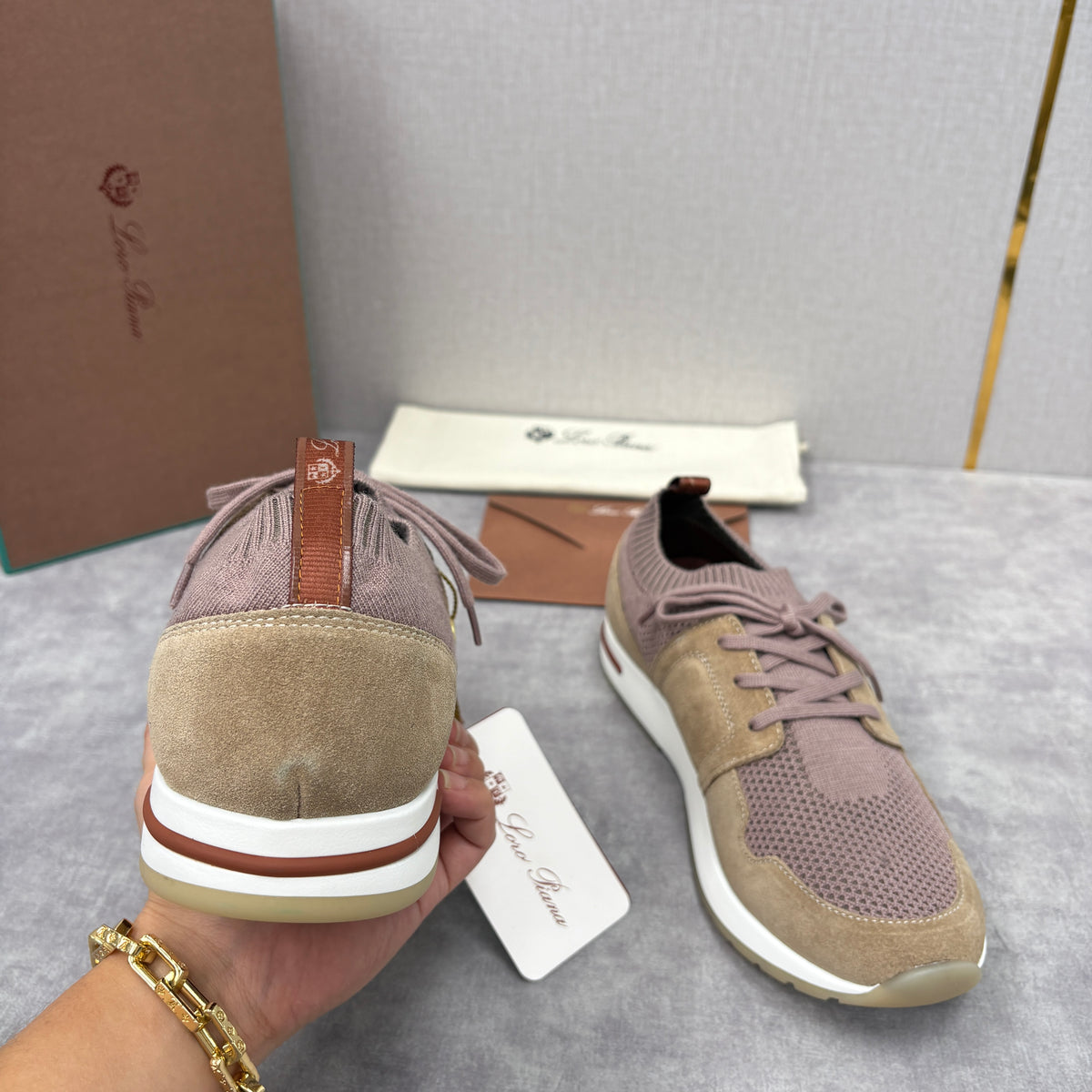 Light Grey, Blush Pink, Olive Green and Blue Grey Shoes - FashionHype.xyz