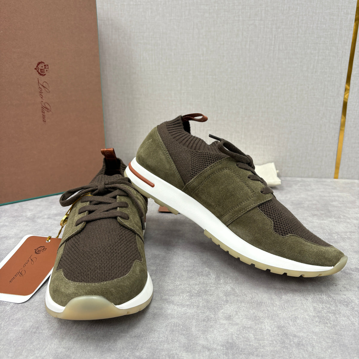 Light Grey, Blush Pink, Olive Green and Blue Grey Shoes - FashionHype.xyz