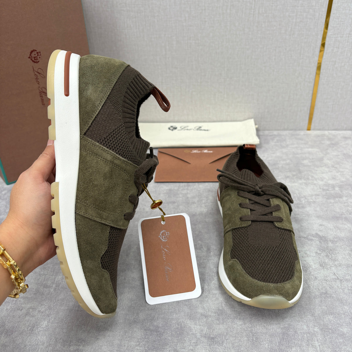 Light Grey, Blush Pink, Olive Green and Blue Grey Shoes - FashionHype.xyz