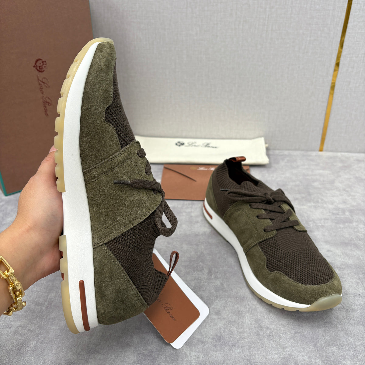 Light Grey, Blush Pink, Olive Green and Blue Grey Shoes - FashionHype.xyz