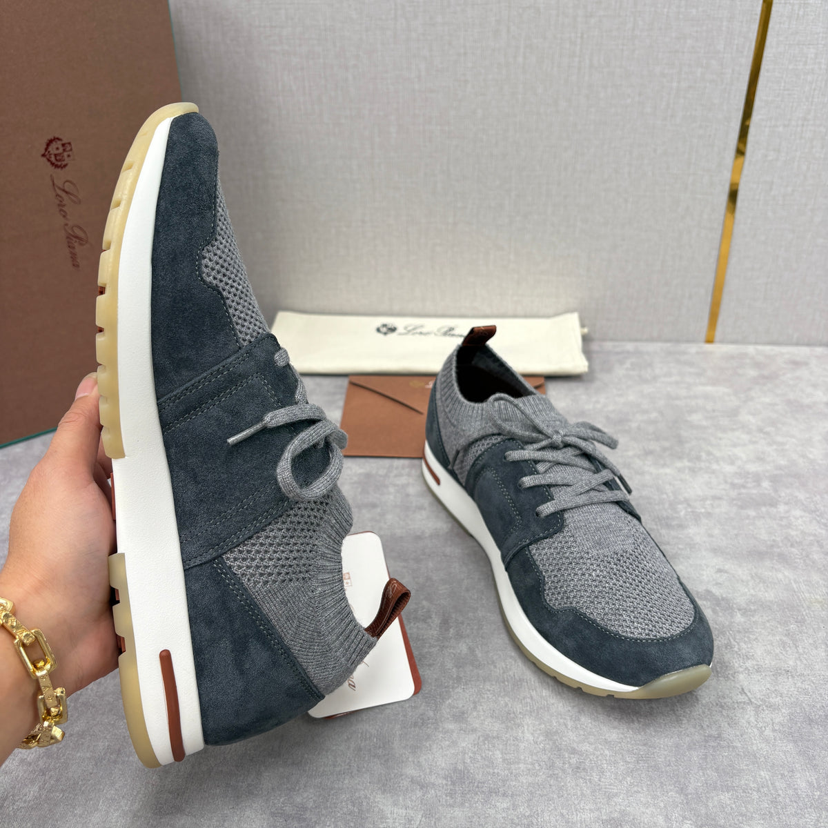 Light grey, Dark grey, Blue and Black shoes - FashionHype.xyz