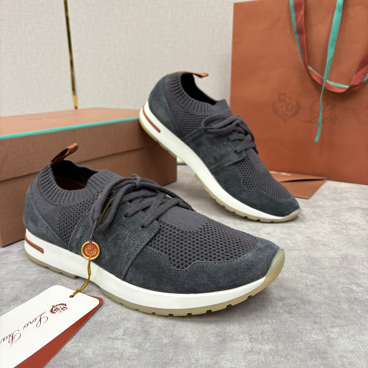 Light grey, Dark grey, Blue and Black shoes - FashionHype.xyz
