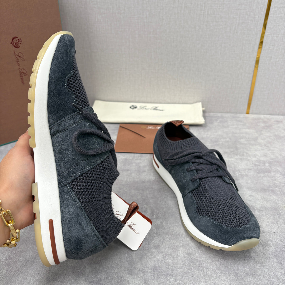 Light grey, Dark grey, Blue and Black shoes - FashionHype.xyz