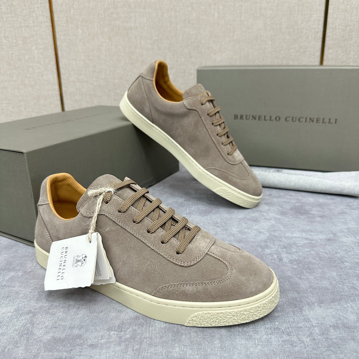 Taupe and Grey Shoes