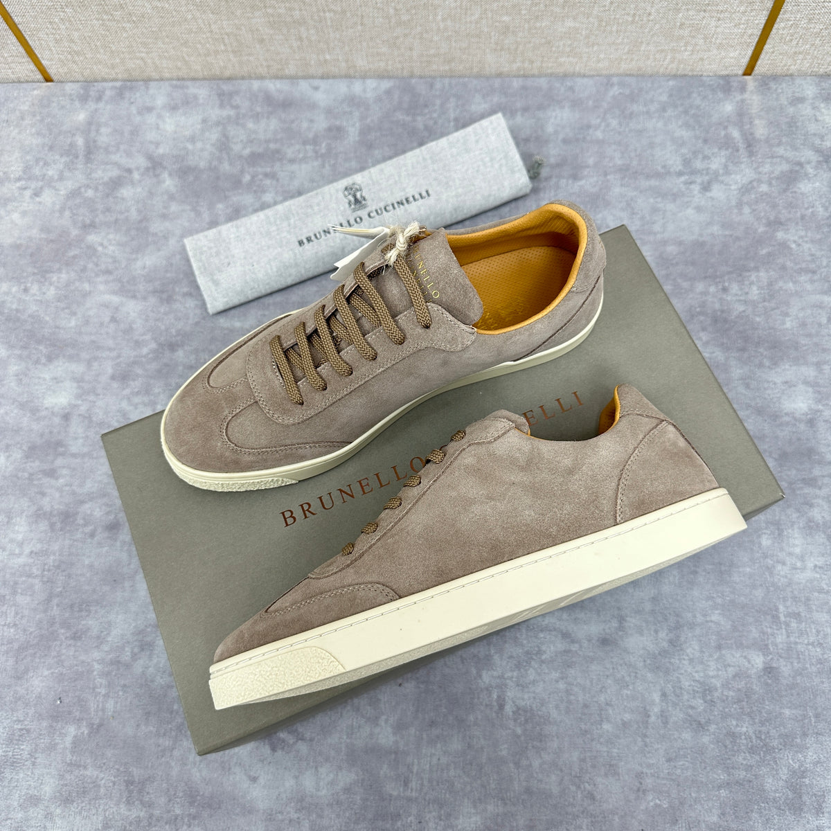 Taupe and Grey Shoes