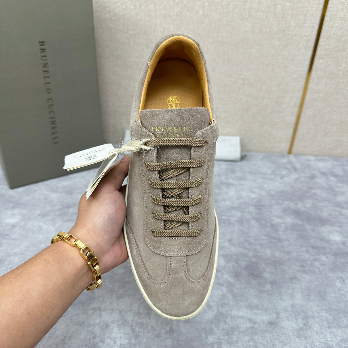 Taupe and Grey Shoes