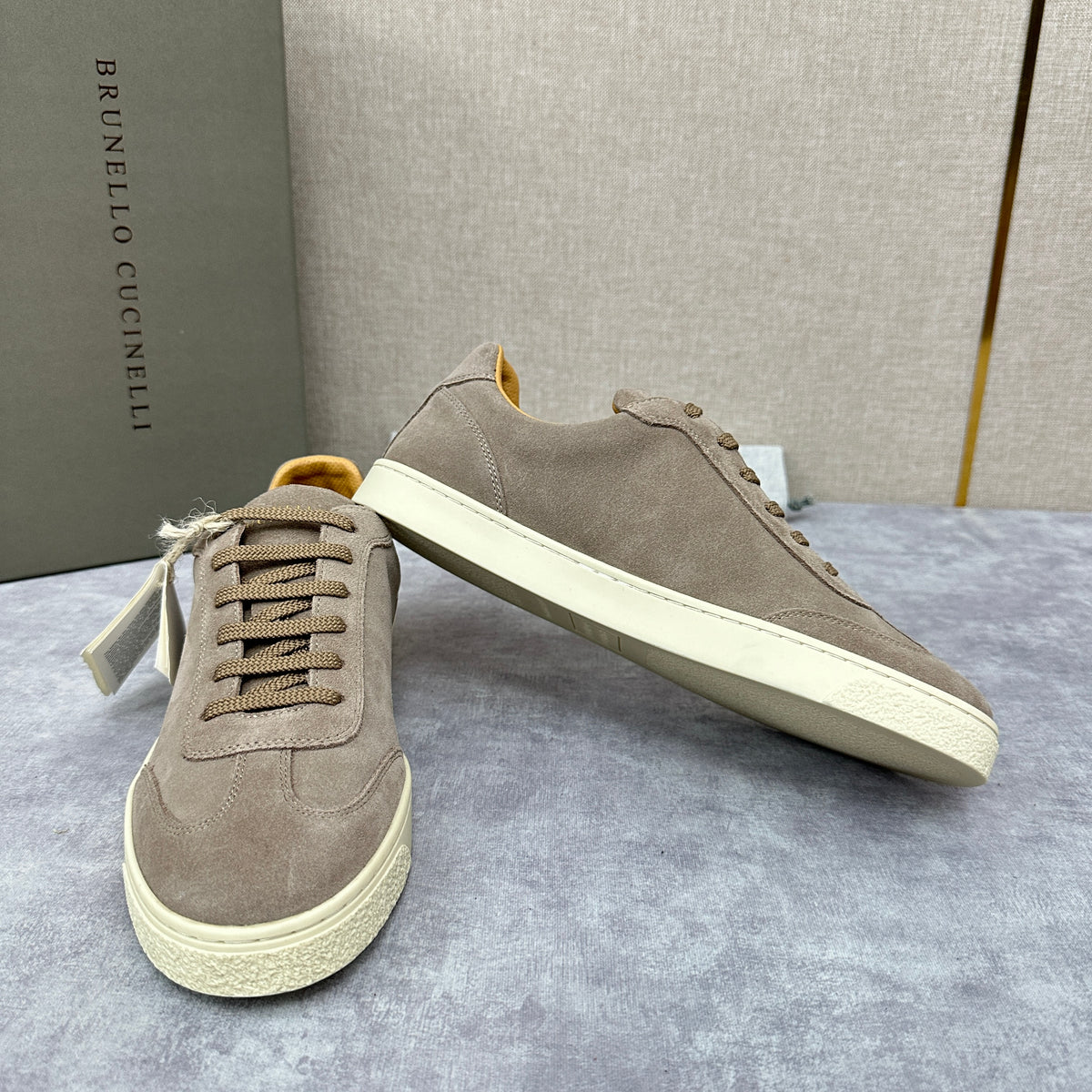 Taupe and Grey Shoes