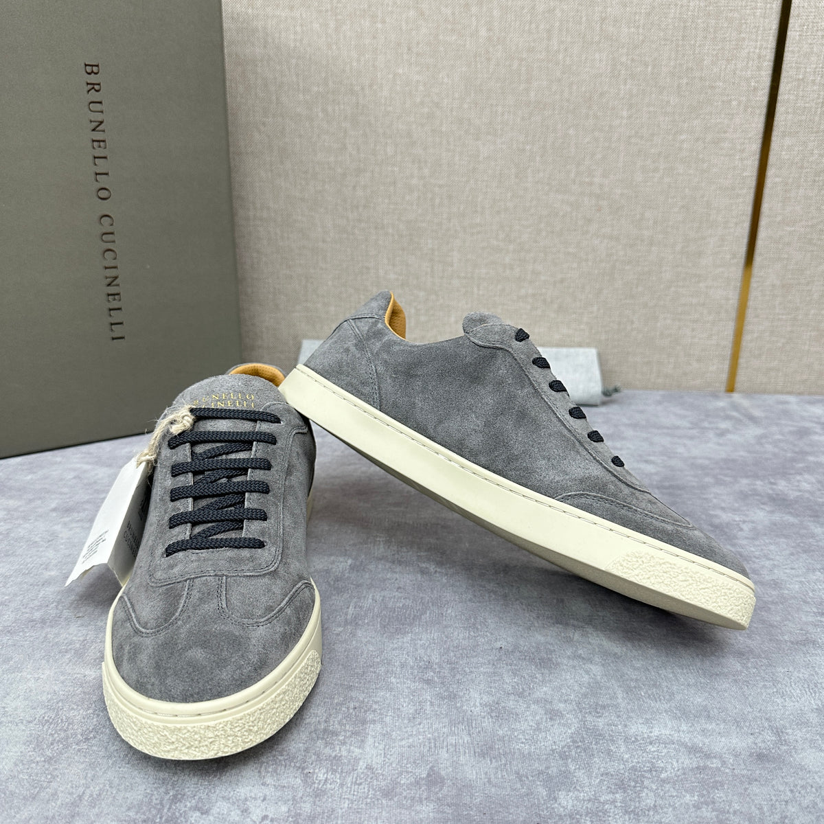Taupe and Grey Shoes