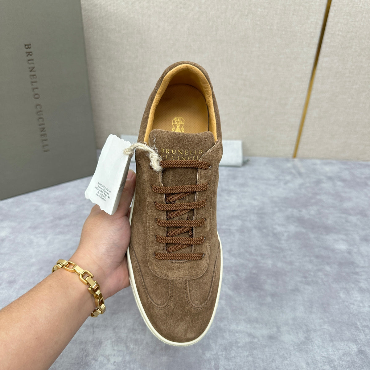 Blue Grey, Tan Brown, Grey, Olive Green, and Dark Brown Shoes - FashionHype.xyz