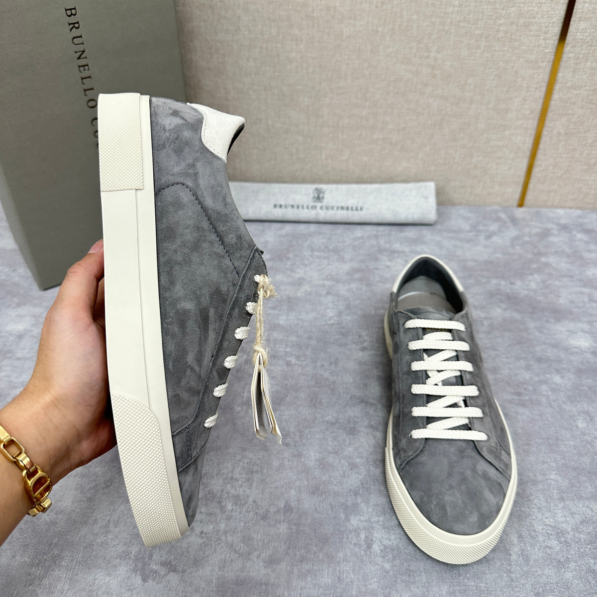 Grey, Blue Grey and Navy Blue Shoes