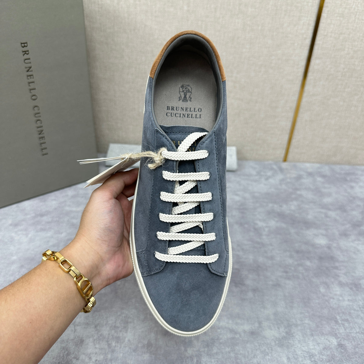 Grey, Blue Grey and Navy Blue Shoes