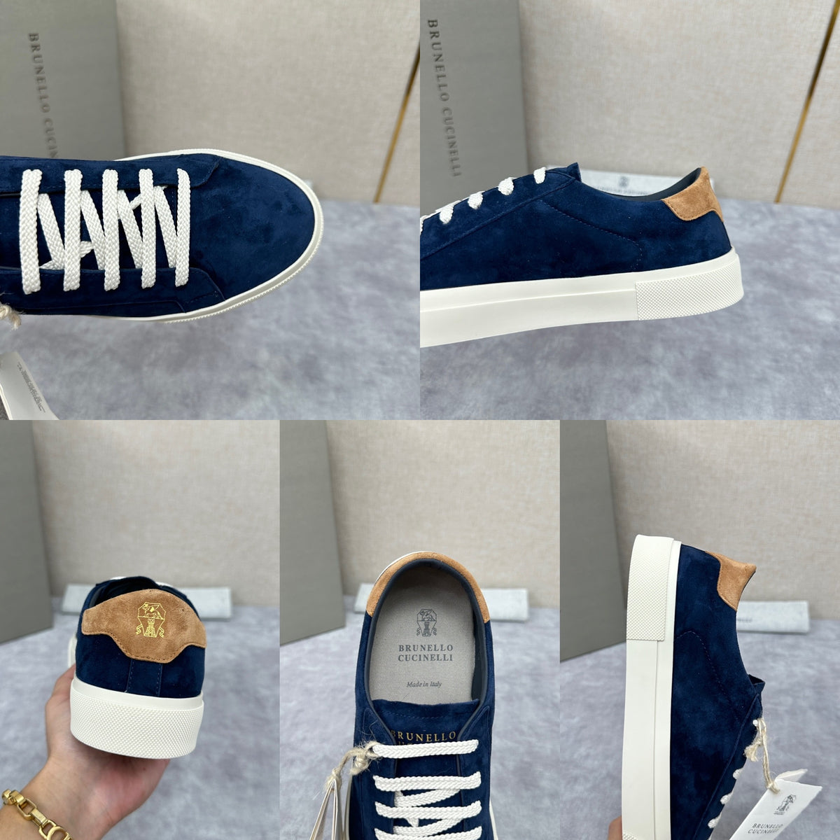 Grey, Blue Grey and Navy Blue Shoes