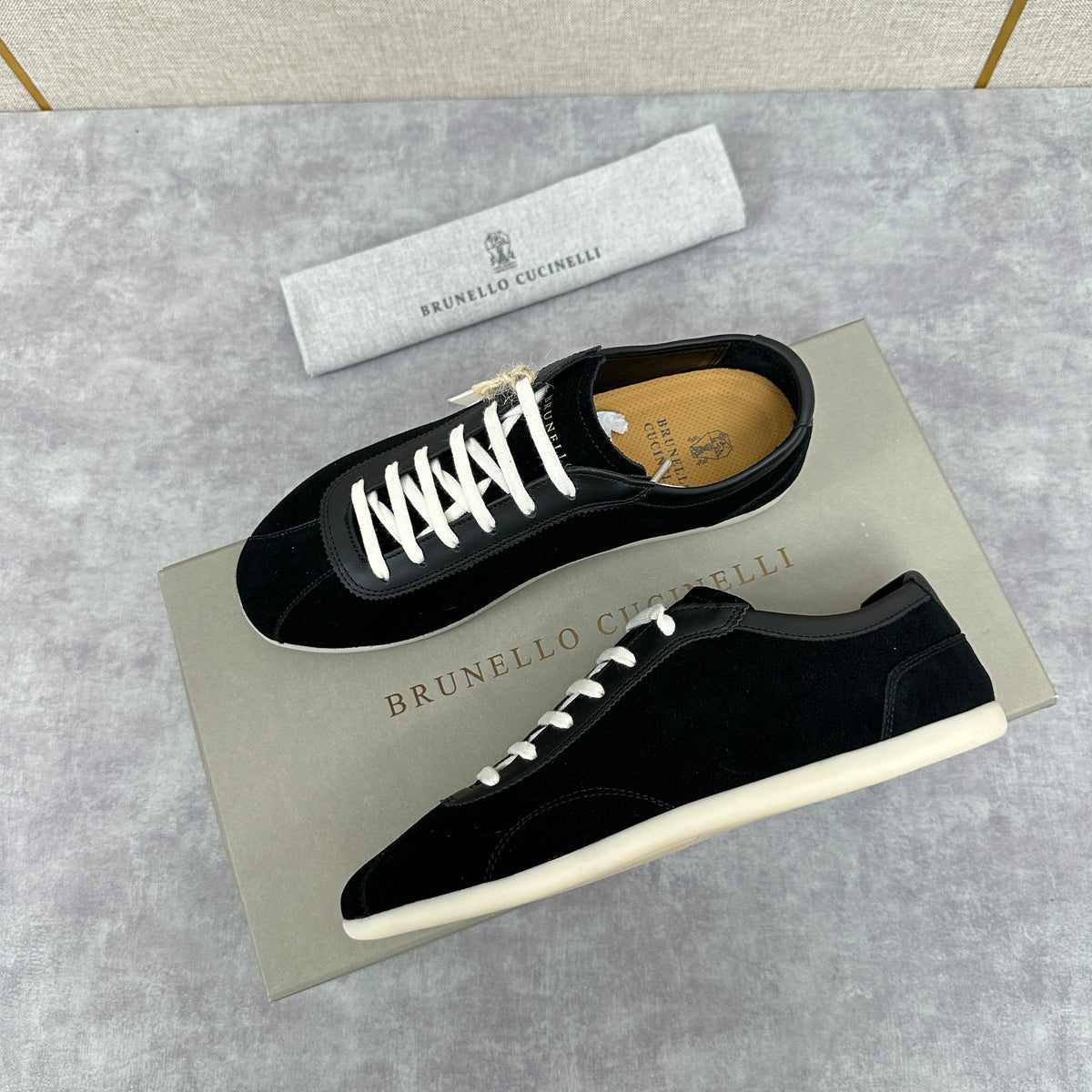 Olive Green, Navy Blue and Black Shoes