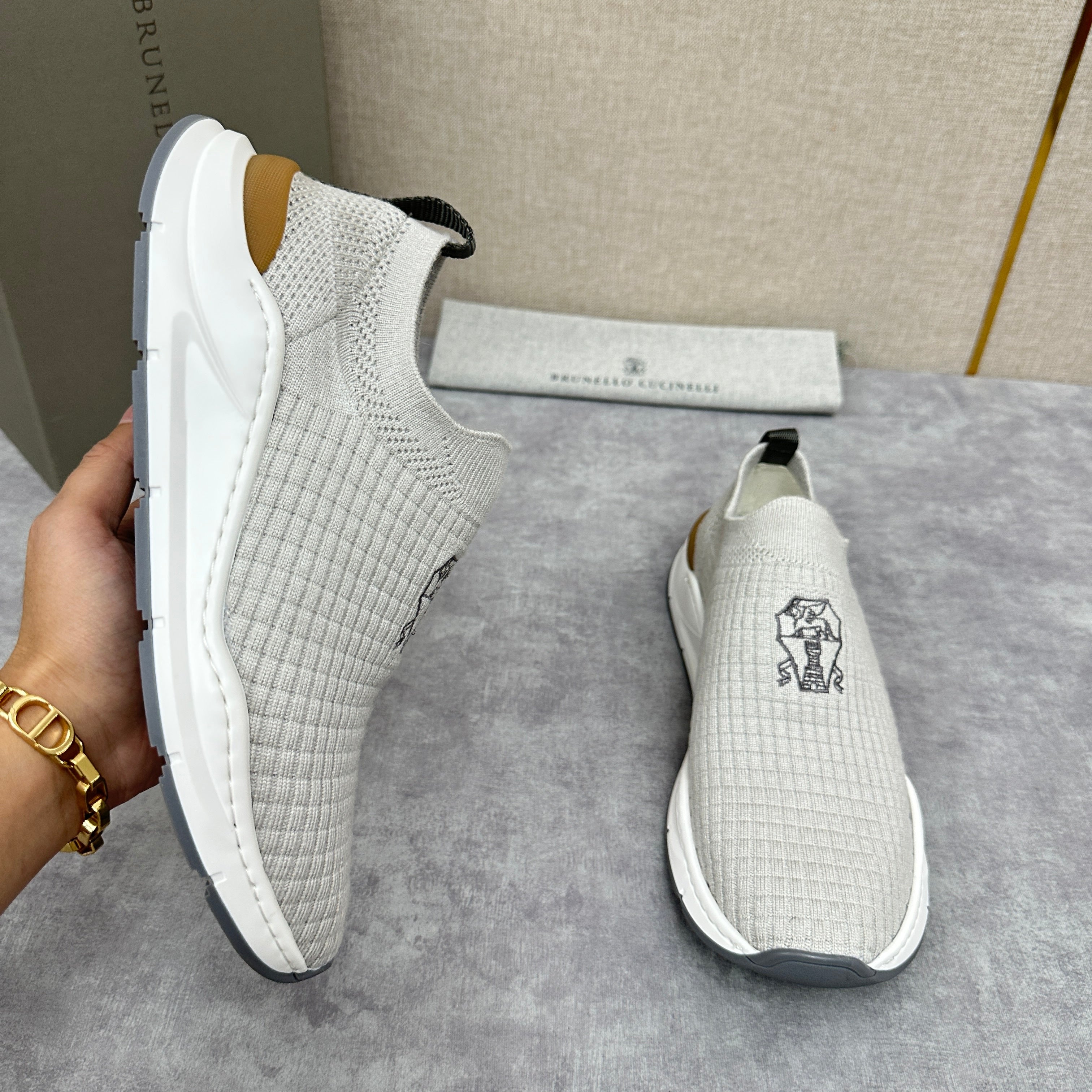 Grey, Blue and Black Shoes