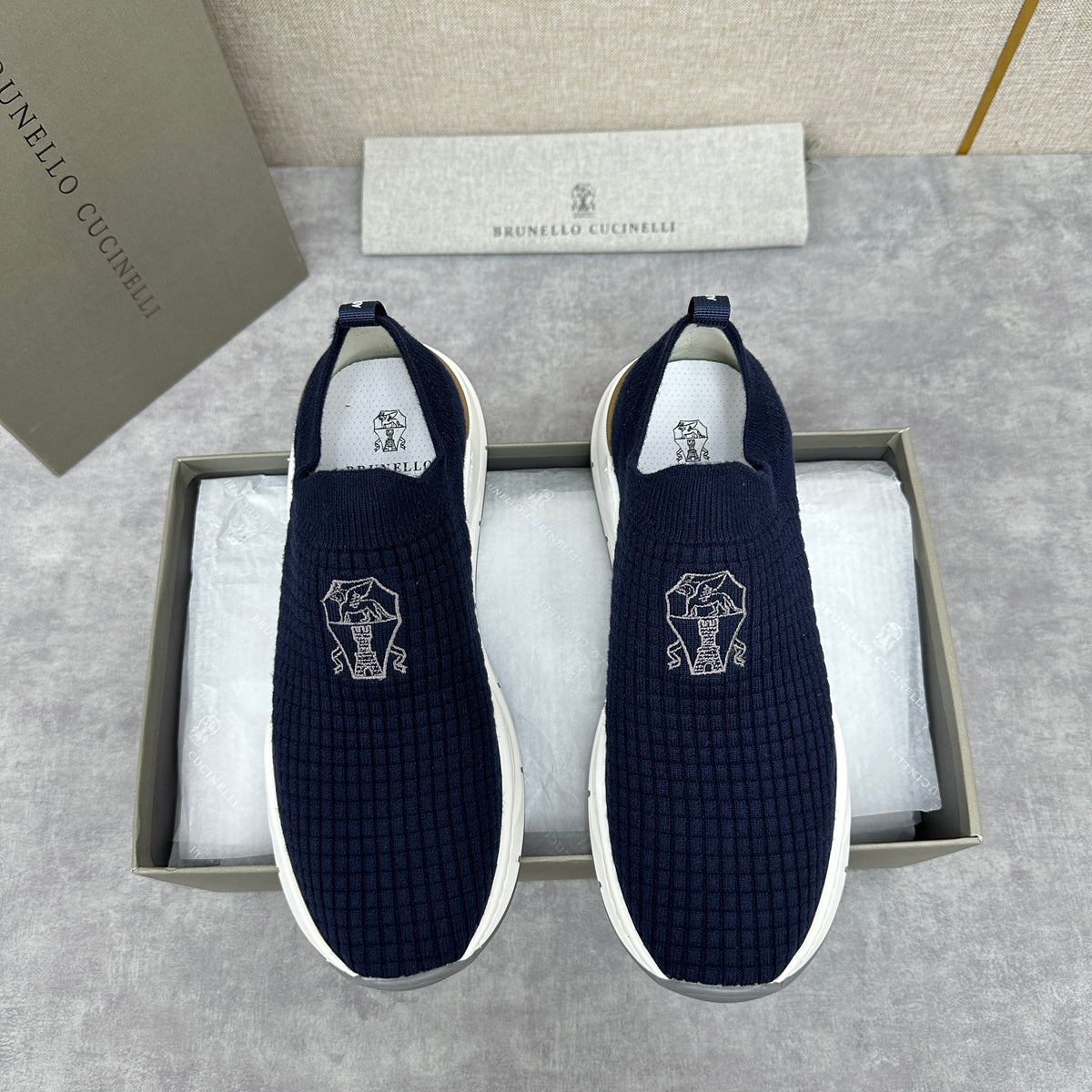 Grey, Blue and Black Shoes