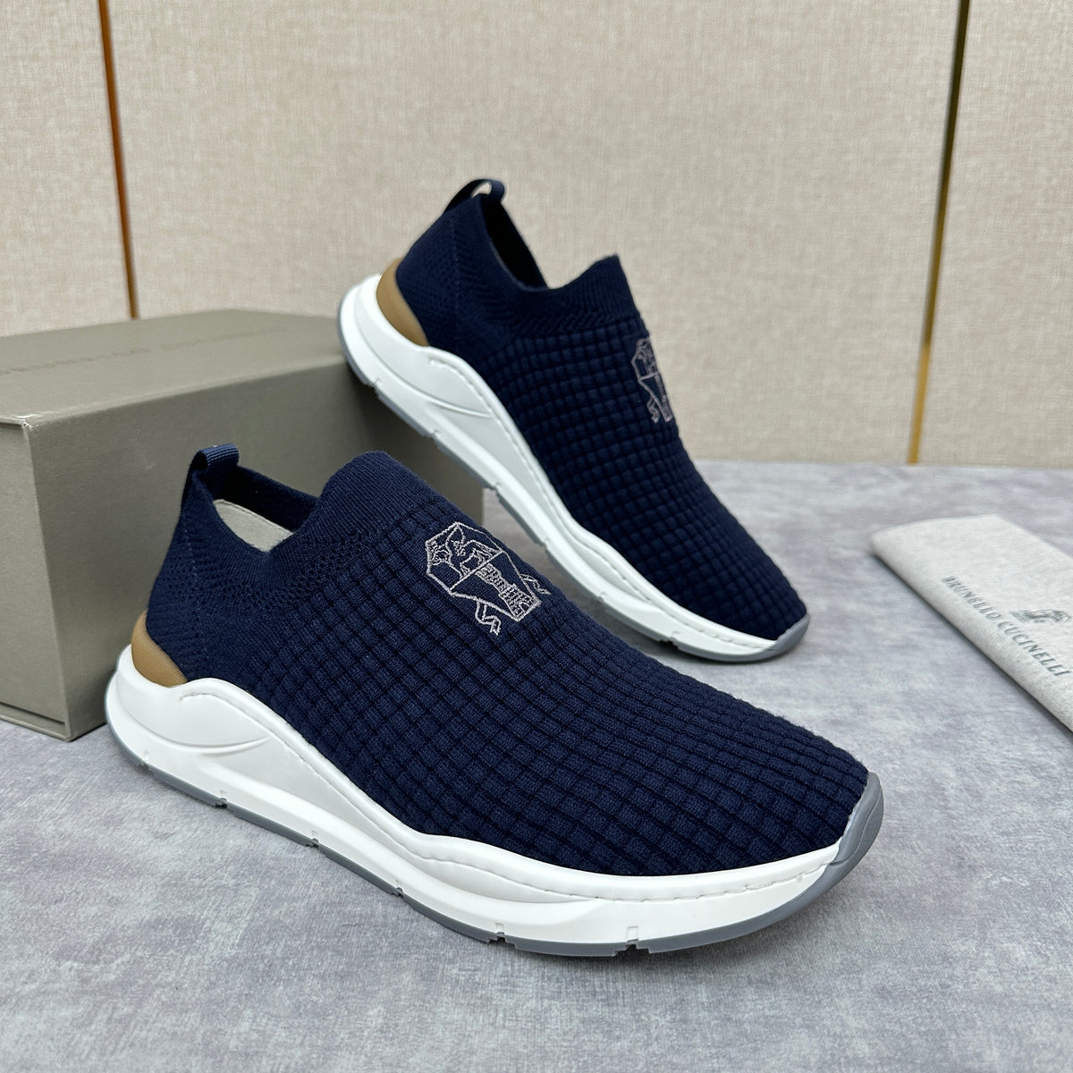 Grey, Blue and Black Shoes