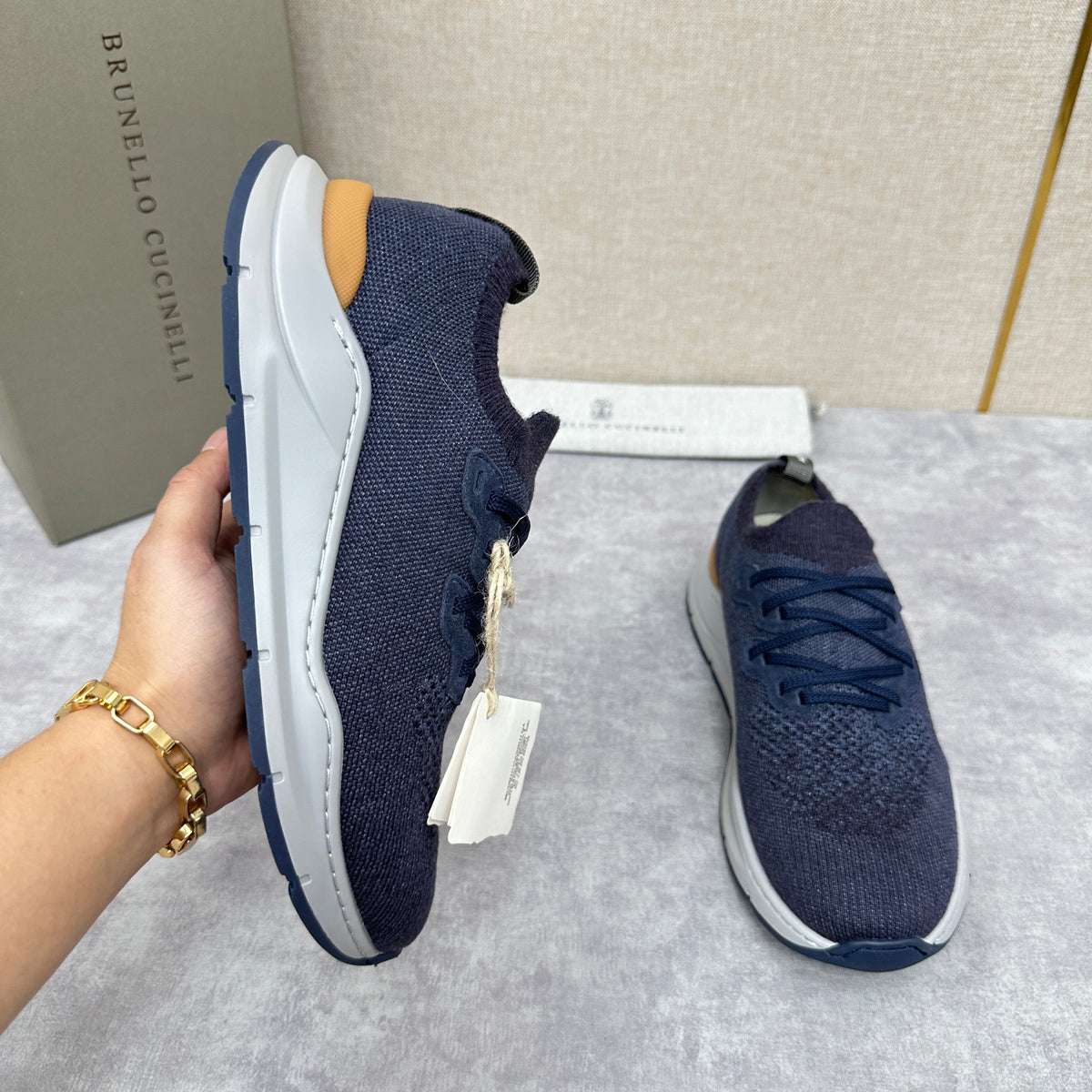 Off-white, Grey and Blue Shoes - FashionHype.xyz