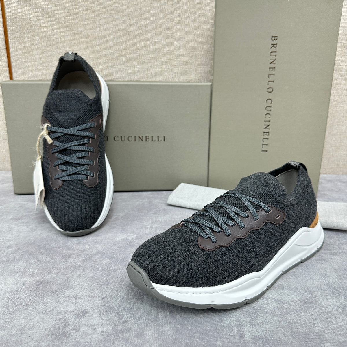 Dark grey and Black Shoes - FashionHype.xyz