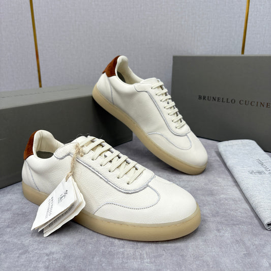 White, Black and Dark Brown Shoes
