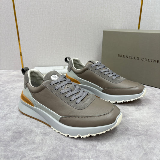 Grey, Dark Brown and Black Shoes