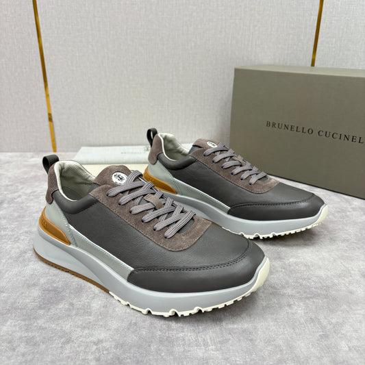 Grey, Brown and Navy blue Shoes - FashionHype.xyz