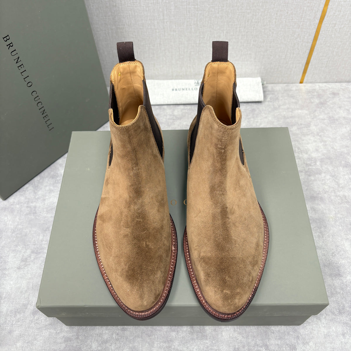 Tan, Dark Brown, Grey and Black Shoes - FashionHype.xyz