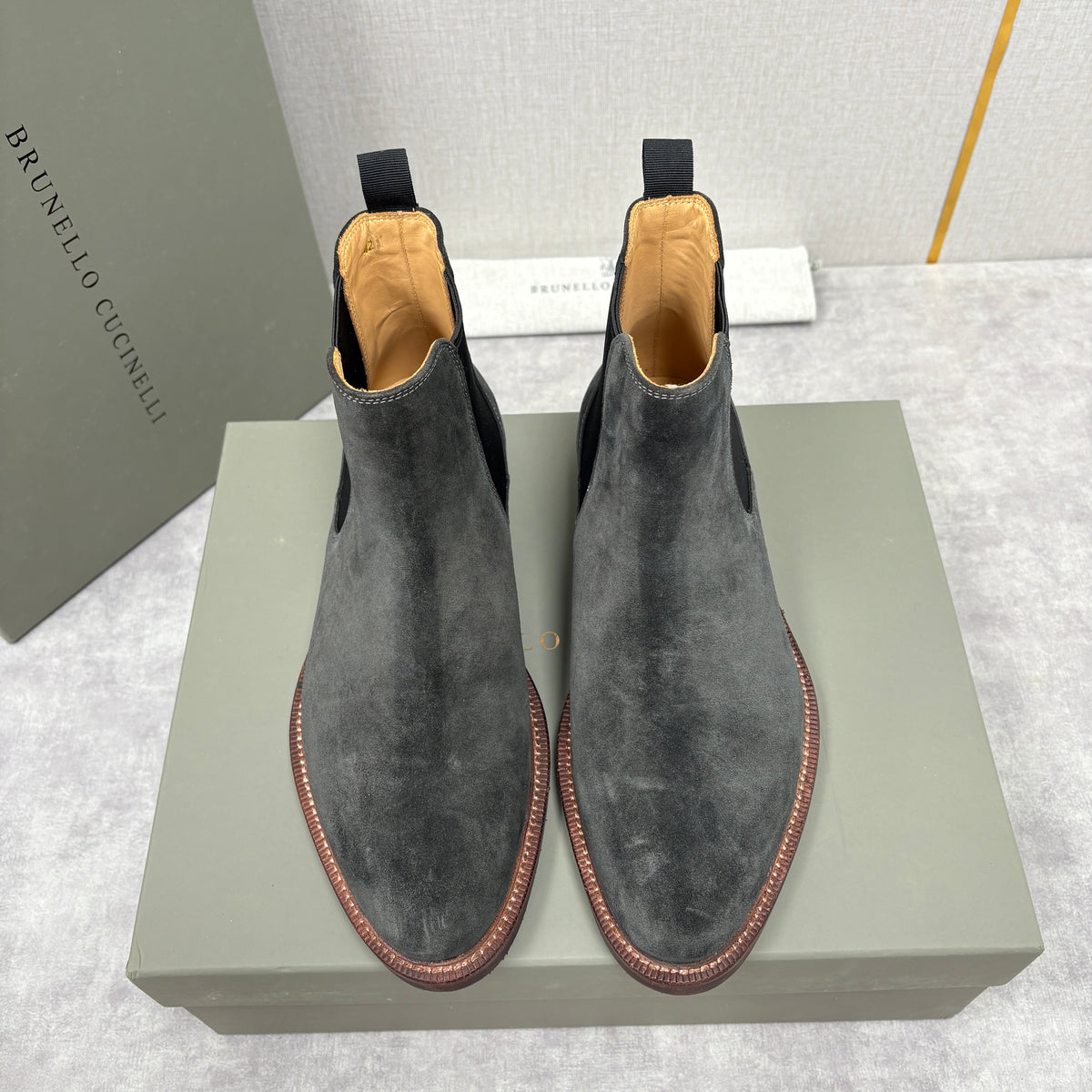 Tan, Dark Brown, Grey and Black Shoes - FashionHype.xyz