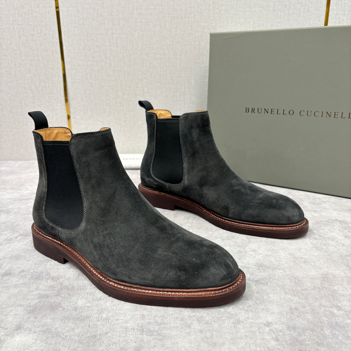 Tan, Dark Brown, Grey and Black Shoes - FashionHype.xyz