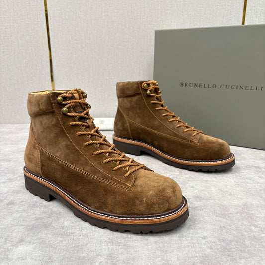 Tan, Dark brown and Navy blue Shoes