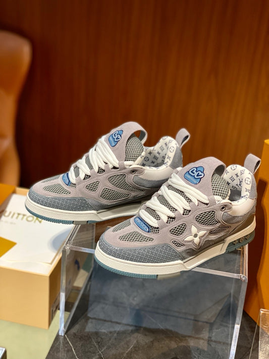 Grey and Blue Shoes - FashionHype.xyz