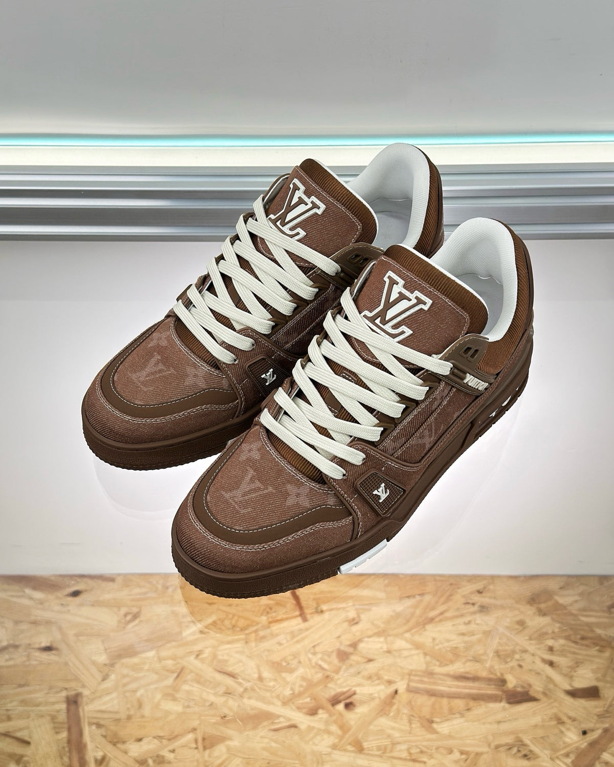 Brown, Black and Blue Shoes - FashionHype.xyz