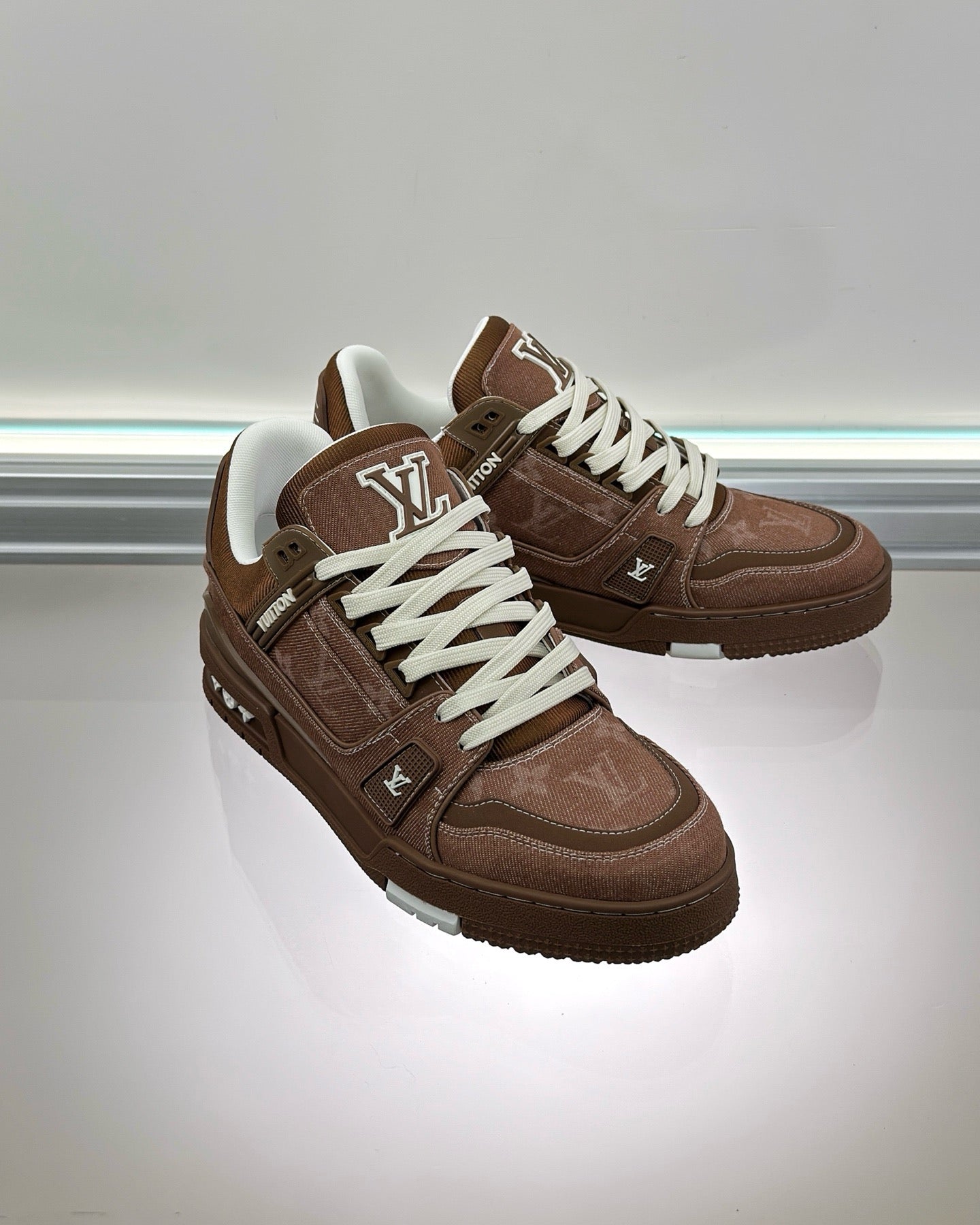 Brown, Black and Blue Shoes - FashionHype.xyz