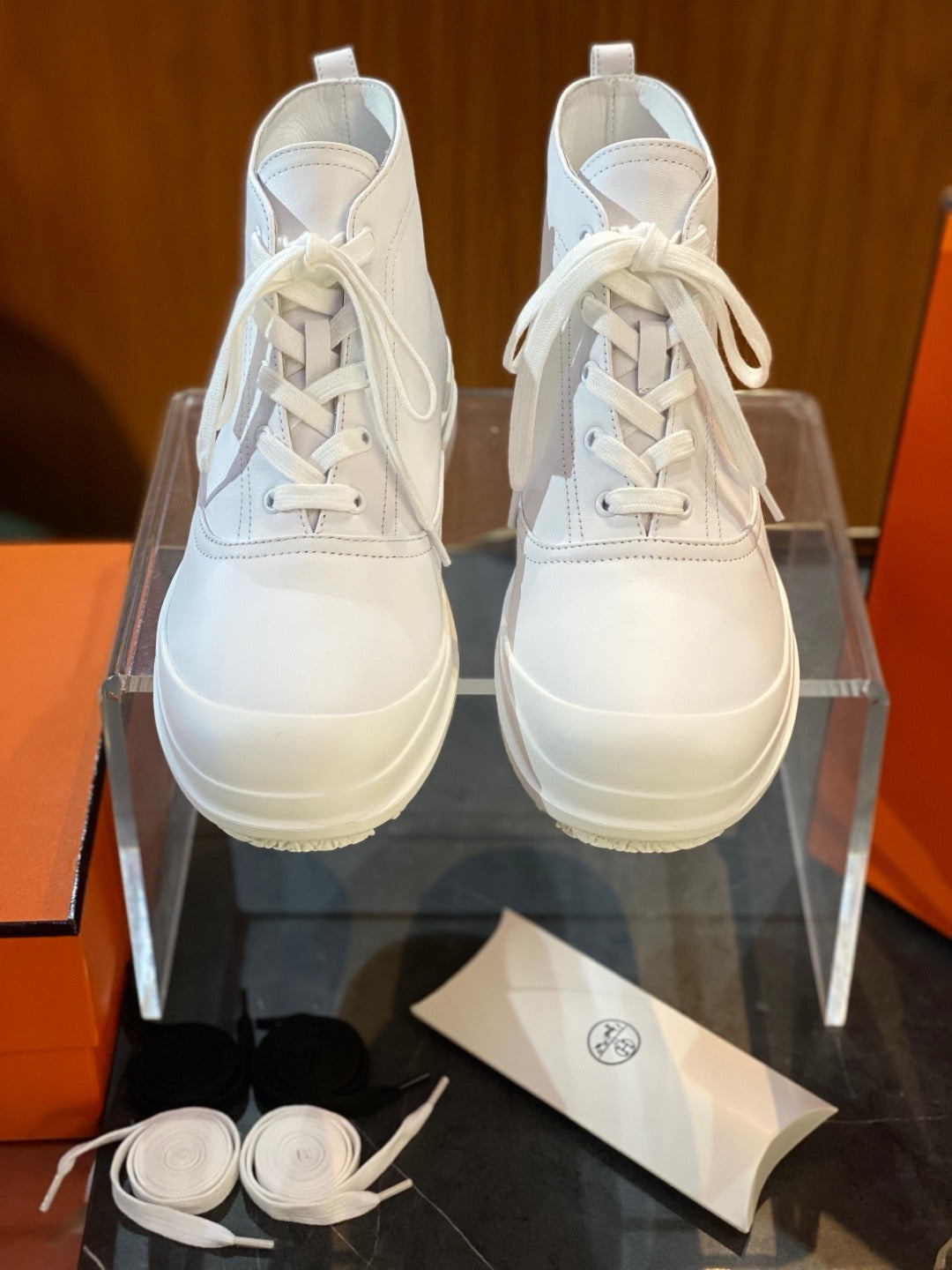 White and Grey Shoes