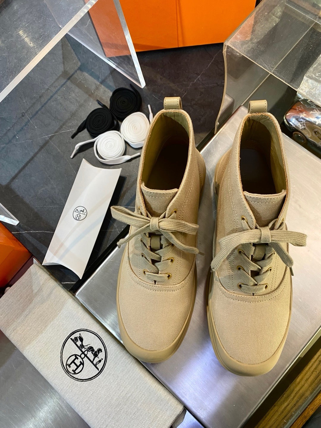 Grey and Black Shoes - FashionHype.xyz