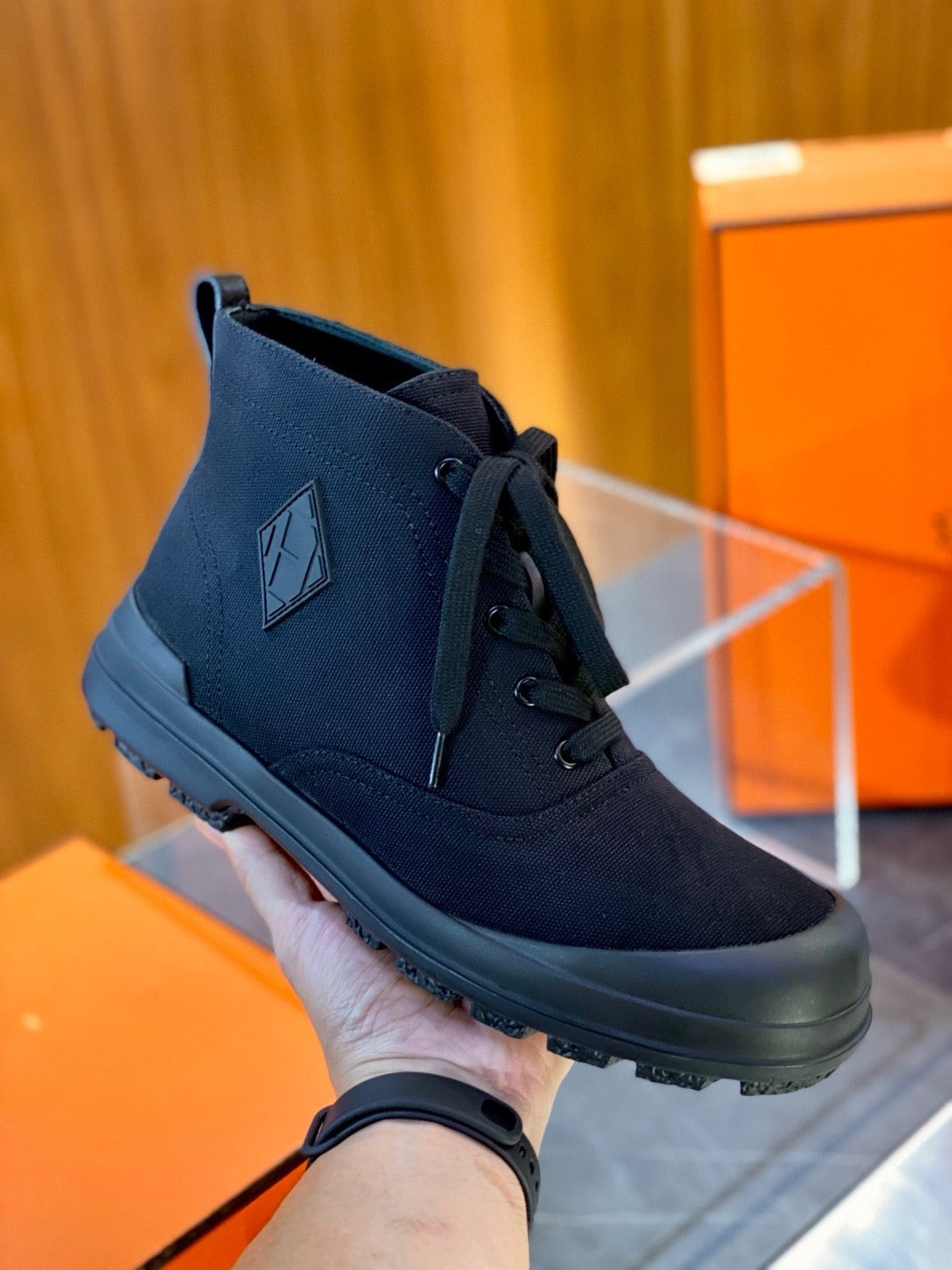 Grey and Black Shoes - FashionHype.xyz