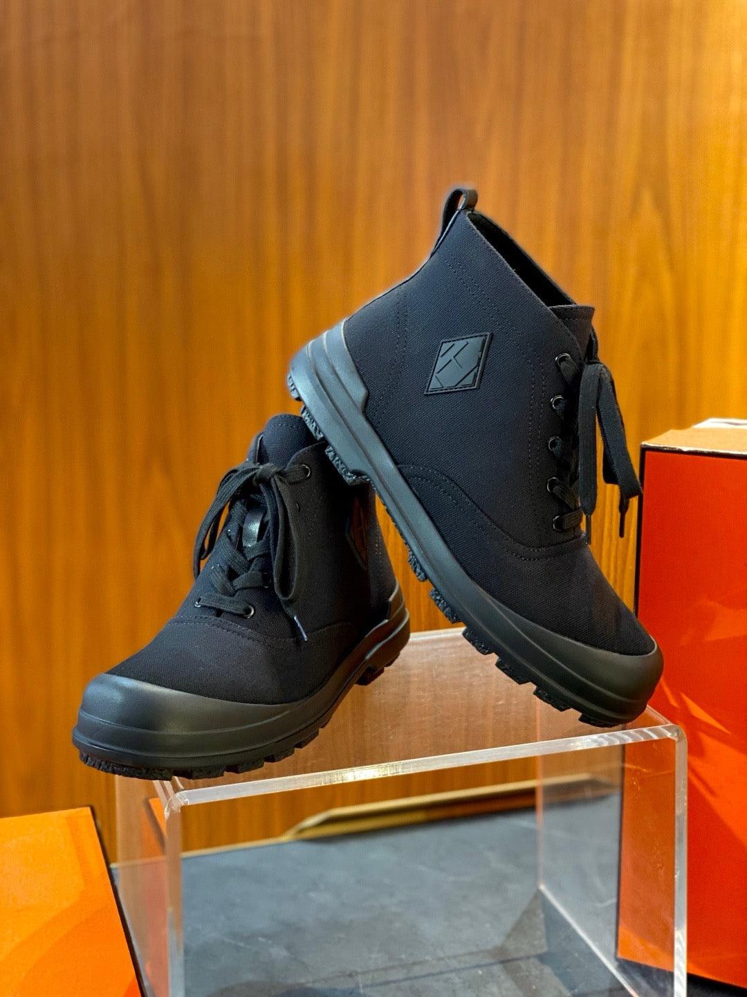 Grey and Black Shoes - FashionHype.xyz