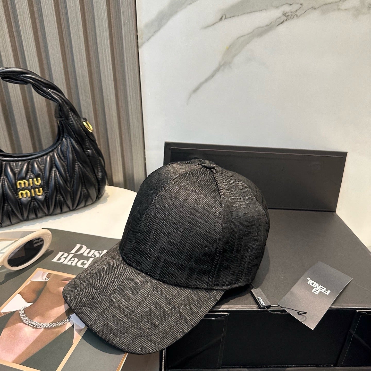 Brown, Black and Blue Cap - FashionHype.xyz