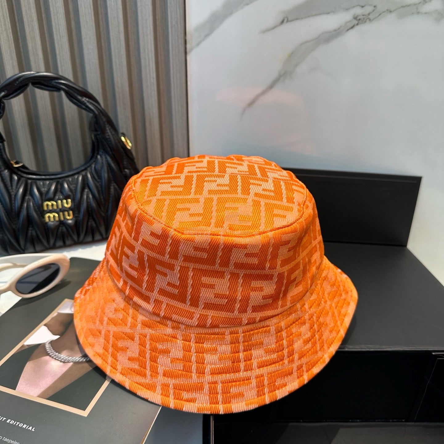 Black and Orange Hat - FashionHype.xyz