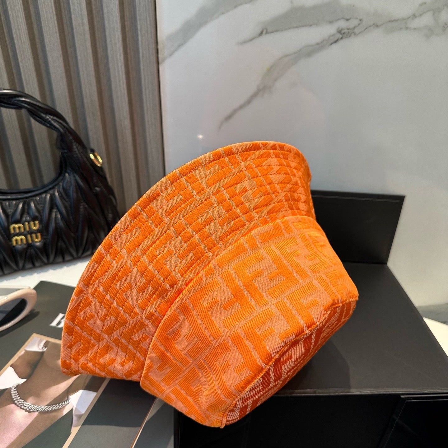 Black and Orange Hat - FashionHype.xyz