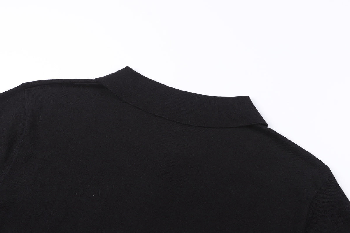 Grey and Black Polo - Size M