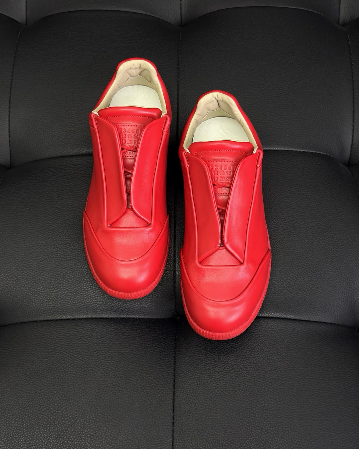 Black, White and Red Shoes