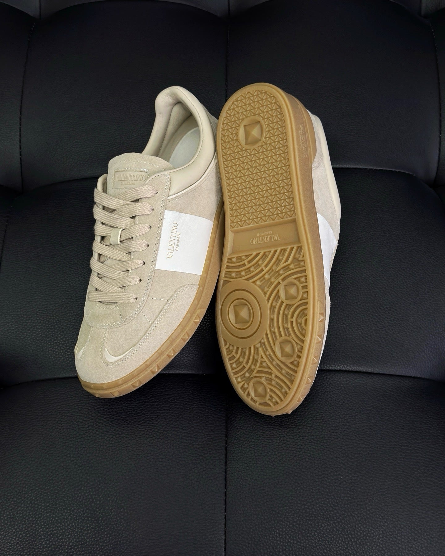 White grey and Black blue Shoes