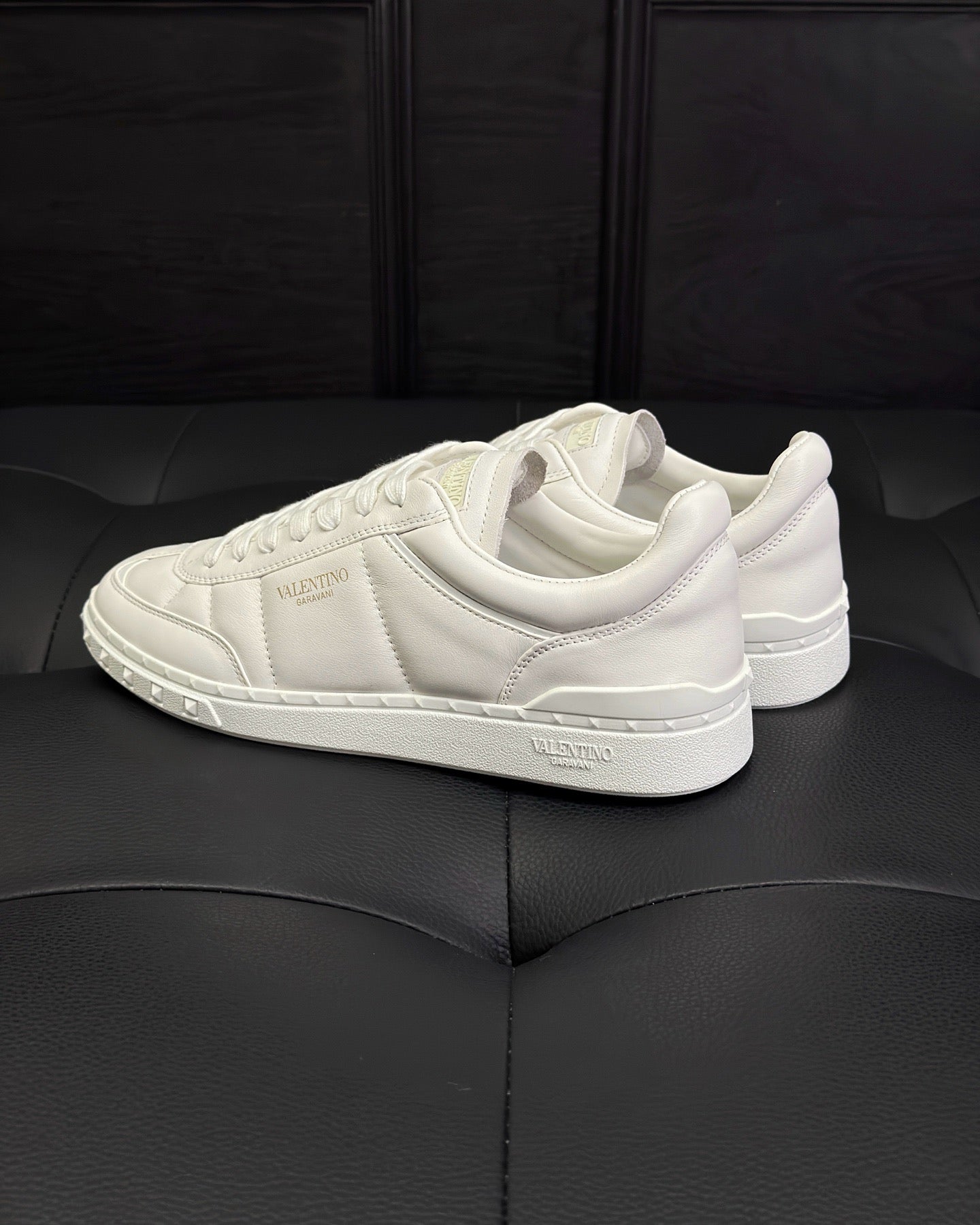 Black white and White Shoes