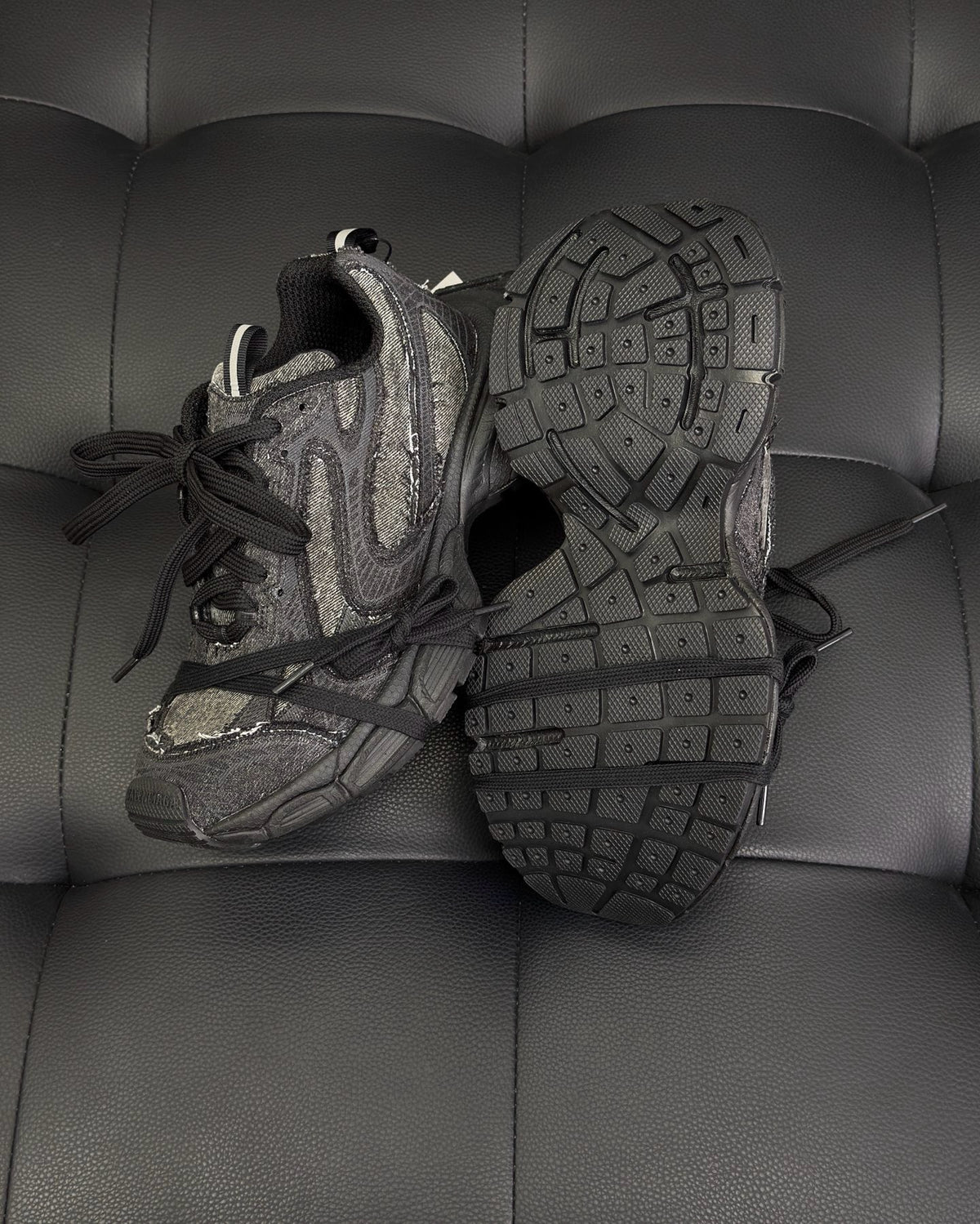 Black grey Shoes