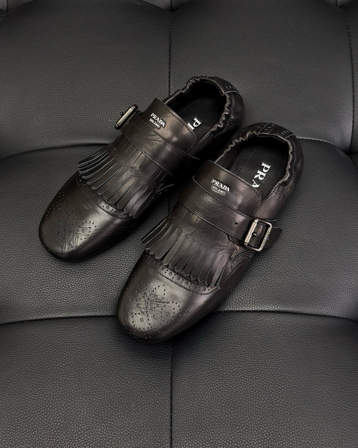Dark brown and Brown Shoes