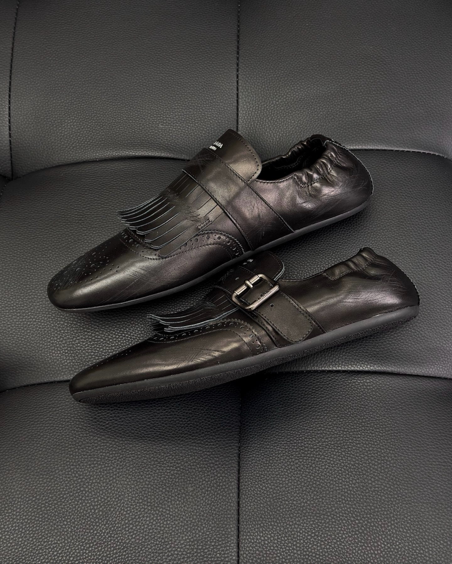 Dark brown and Brown Shoes