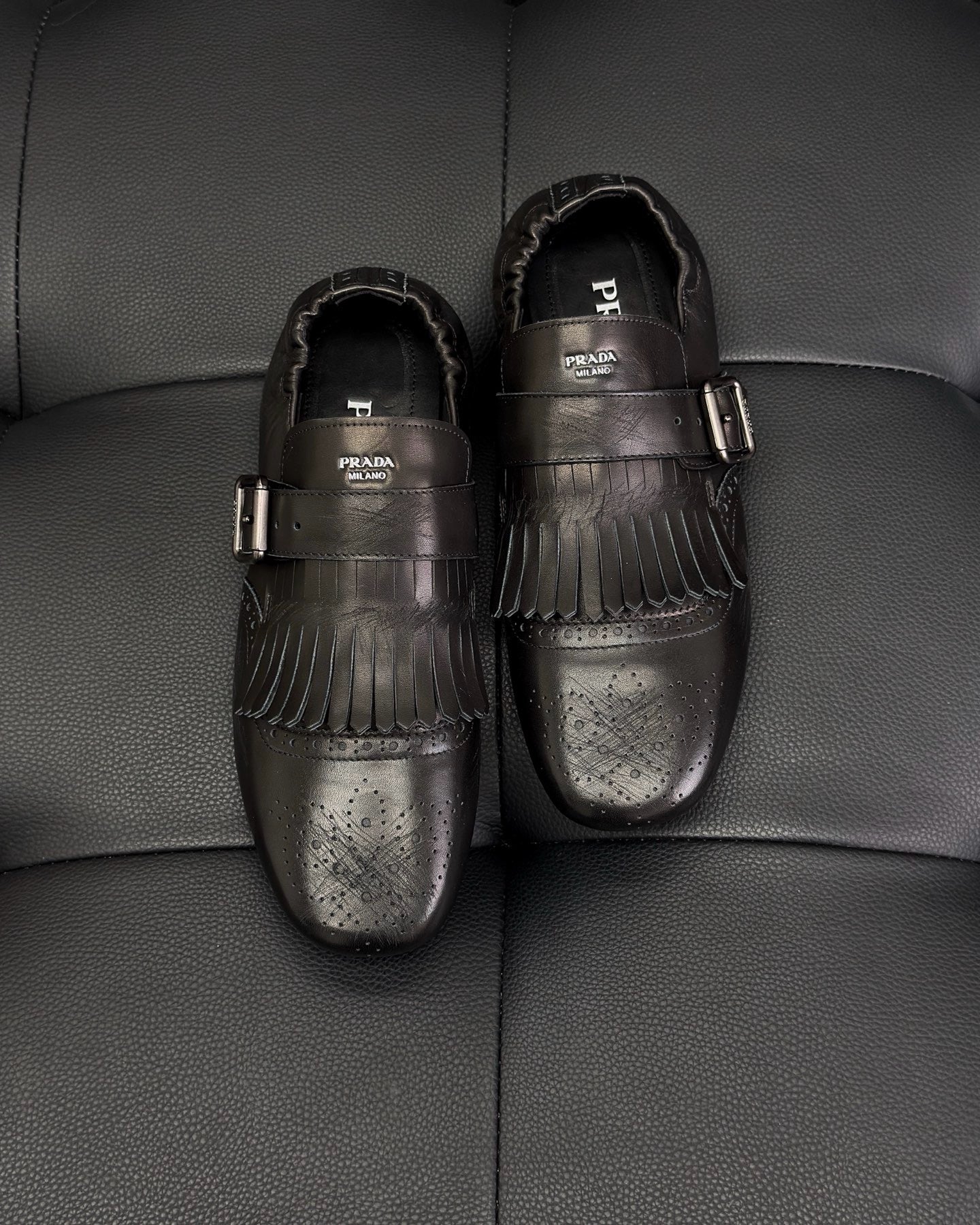 Dark brown and Brown Shoes